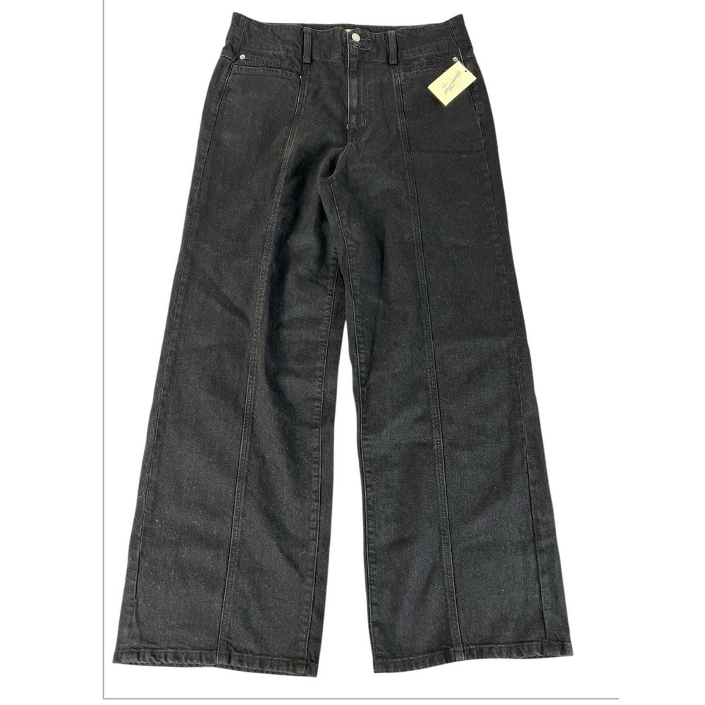 Universal Thread Sz16R High Rise Wide Leg Jeans New Women's Black Denim